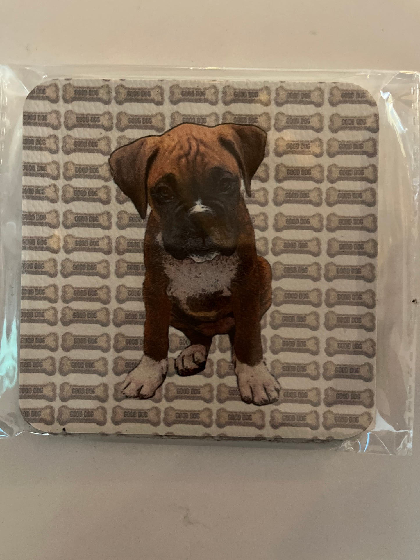 Boxer coasters . Set of 4