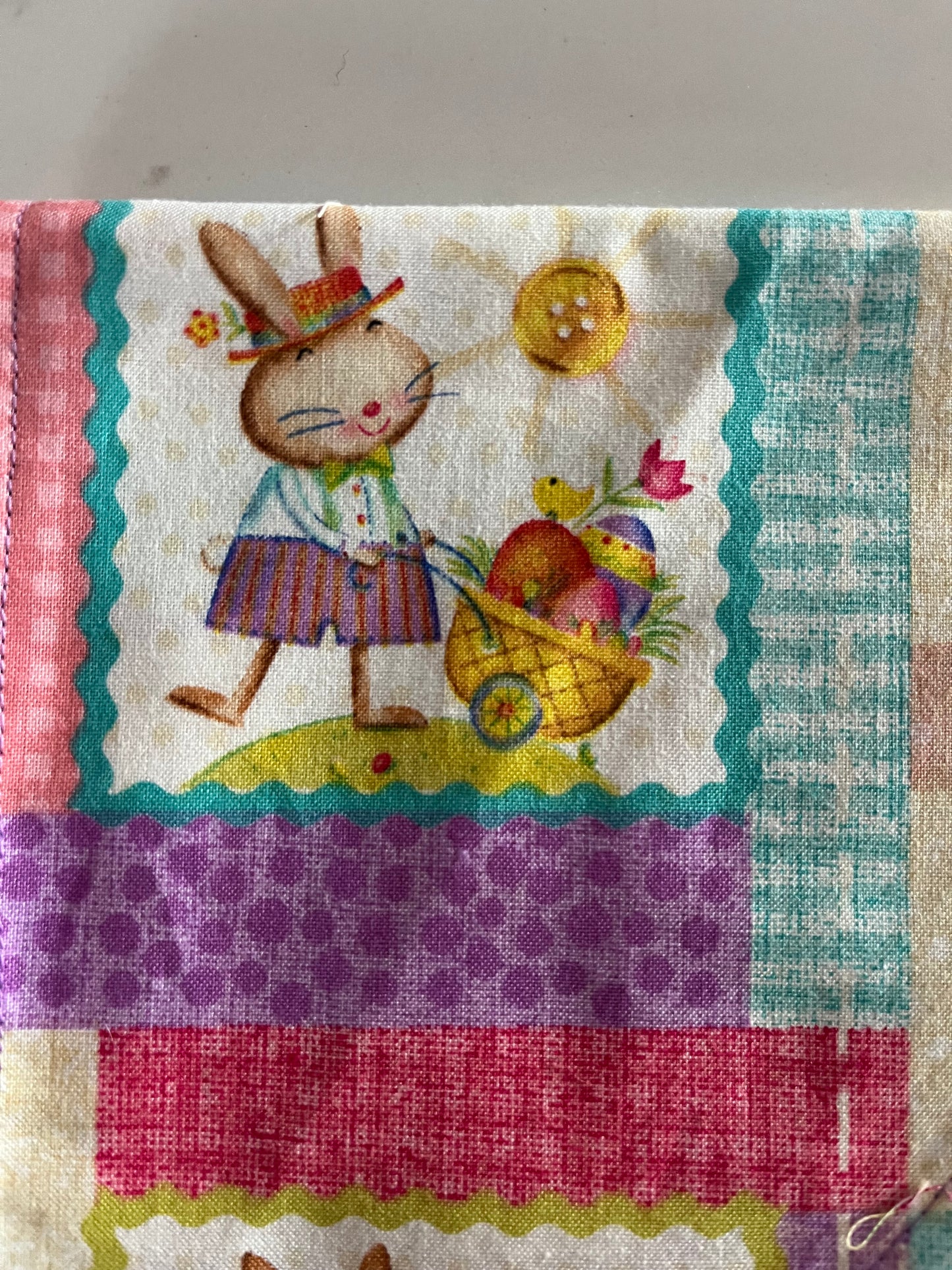 Hand sewn bunny bandana