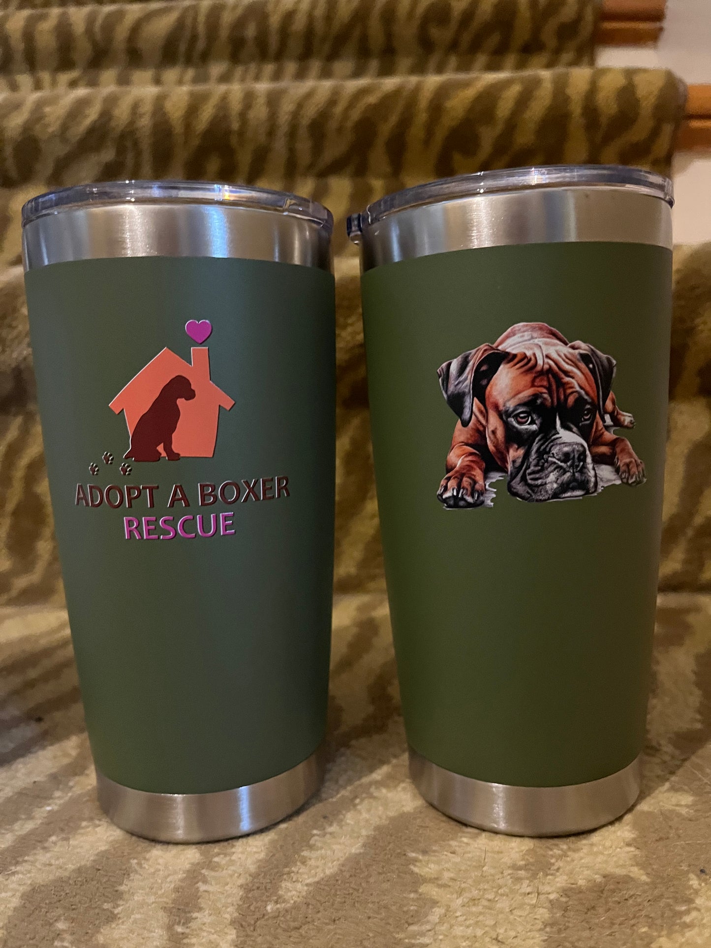 20oz tumbler in forest green