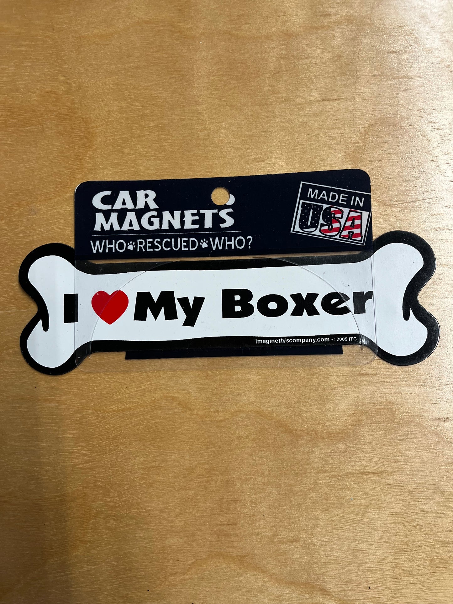 I ❤️ my boxer car magnet