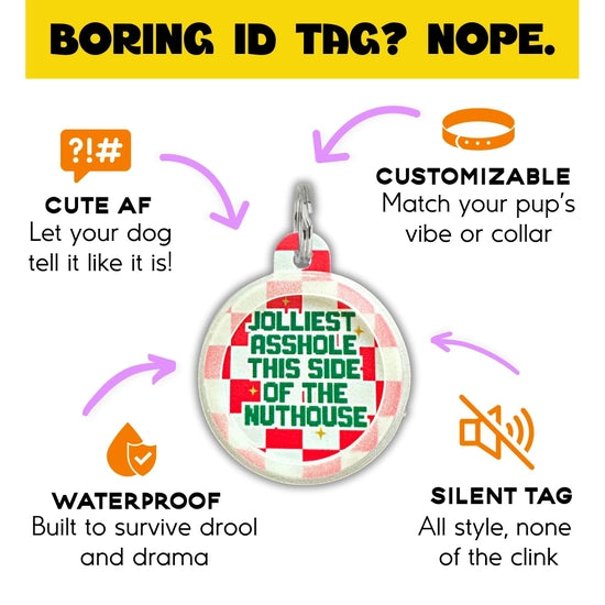 HOLIDAY COLLAR CHARM- JOLLIEST ***HOLE IN THE NUT HOUSE