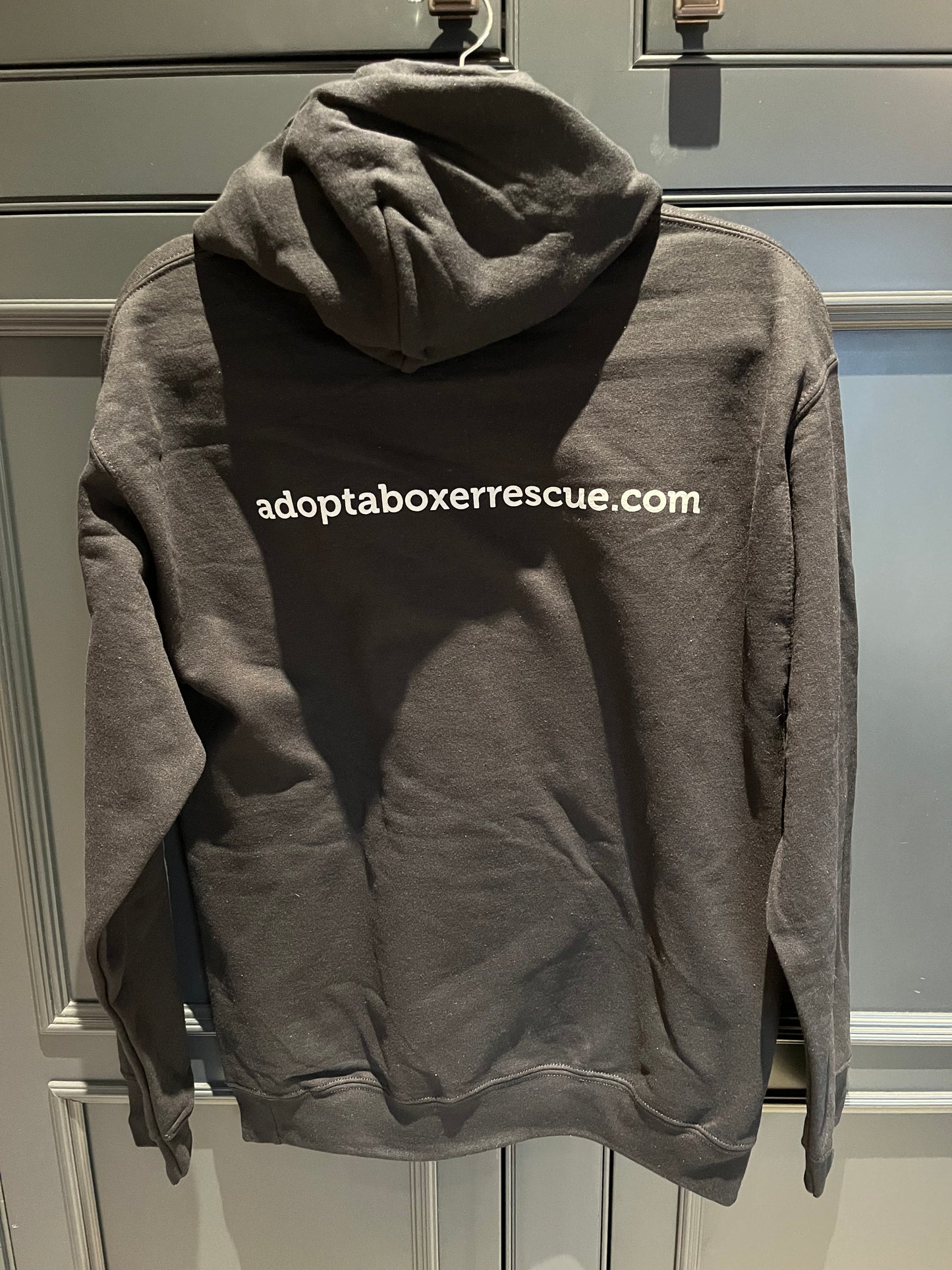 White Boxer Hoodie in Black