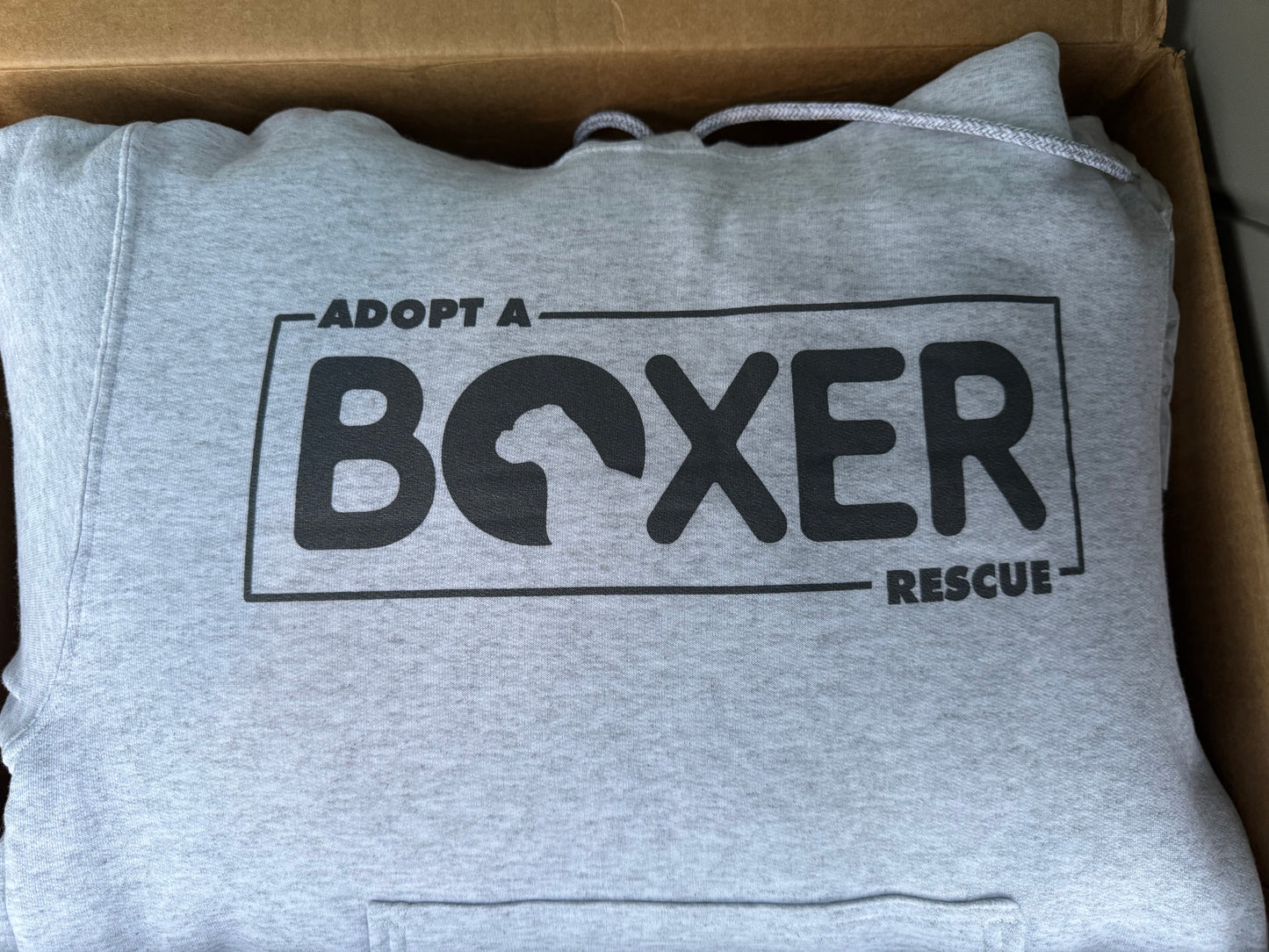 Heavyweight Hoodie /Ash w/ charcoal print