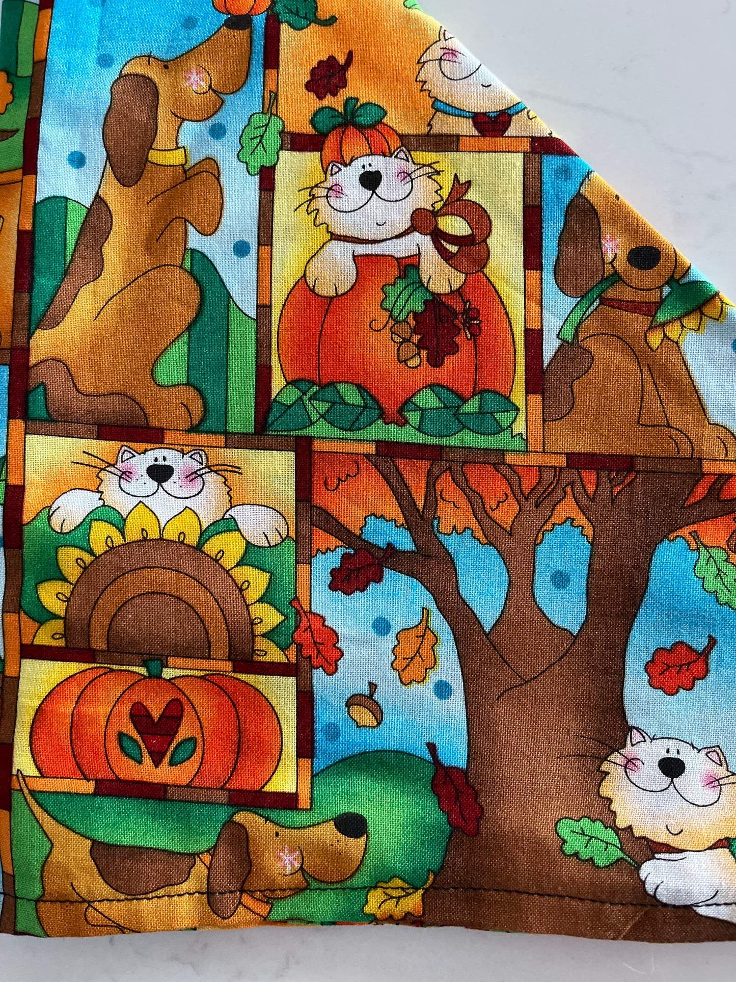 Fall pumpkin bandana