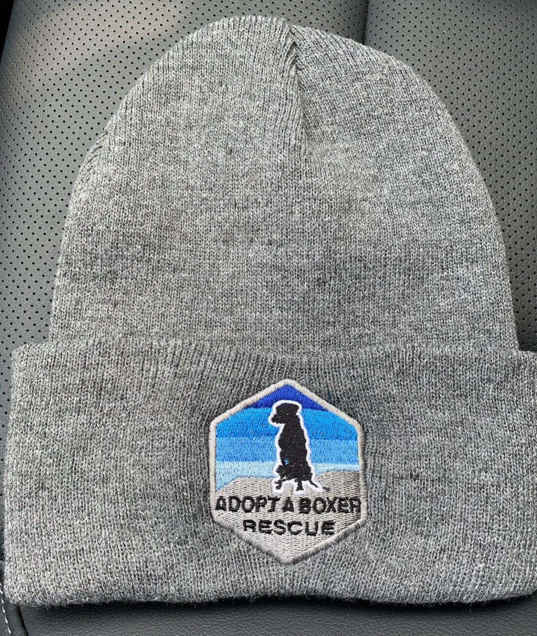 Embroidered Winter Hat Gray
