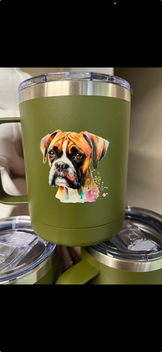12 oz Stainless Steel Mug in green