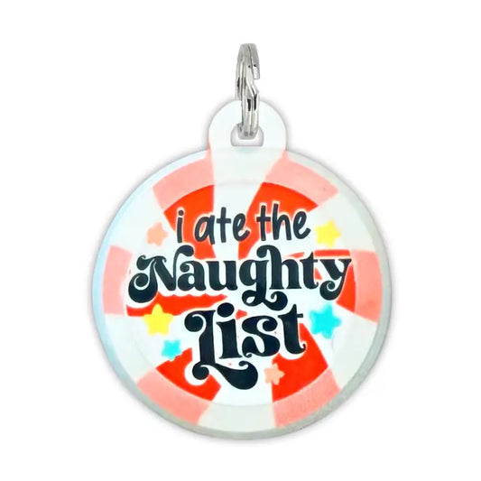 HOLIDAY COLLAR CHARM-I ATE THE NAUGHTY LIST