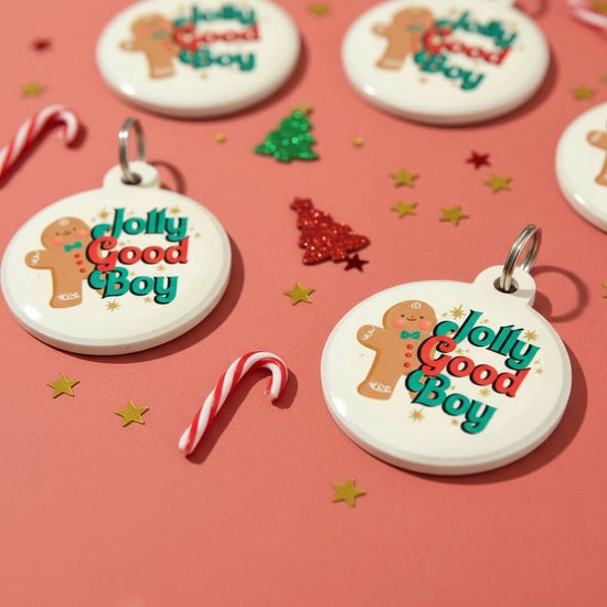 HOLIDAY COLLAR CHARM- JOLLY GOOD BOY