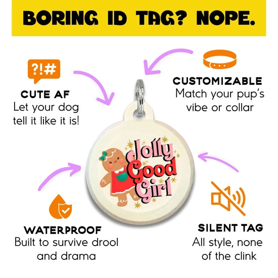 HOLIDAY COLLAR CHARM- JOLLY GOOD GIRL