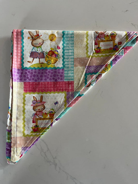 Hand sewn bunny bandana