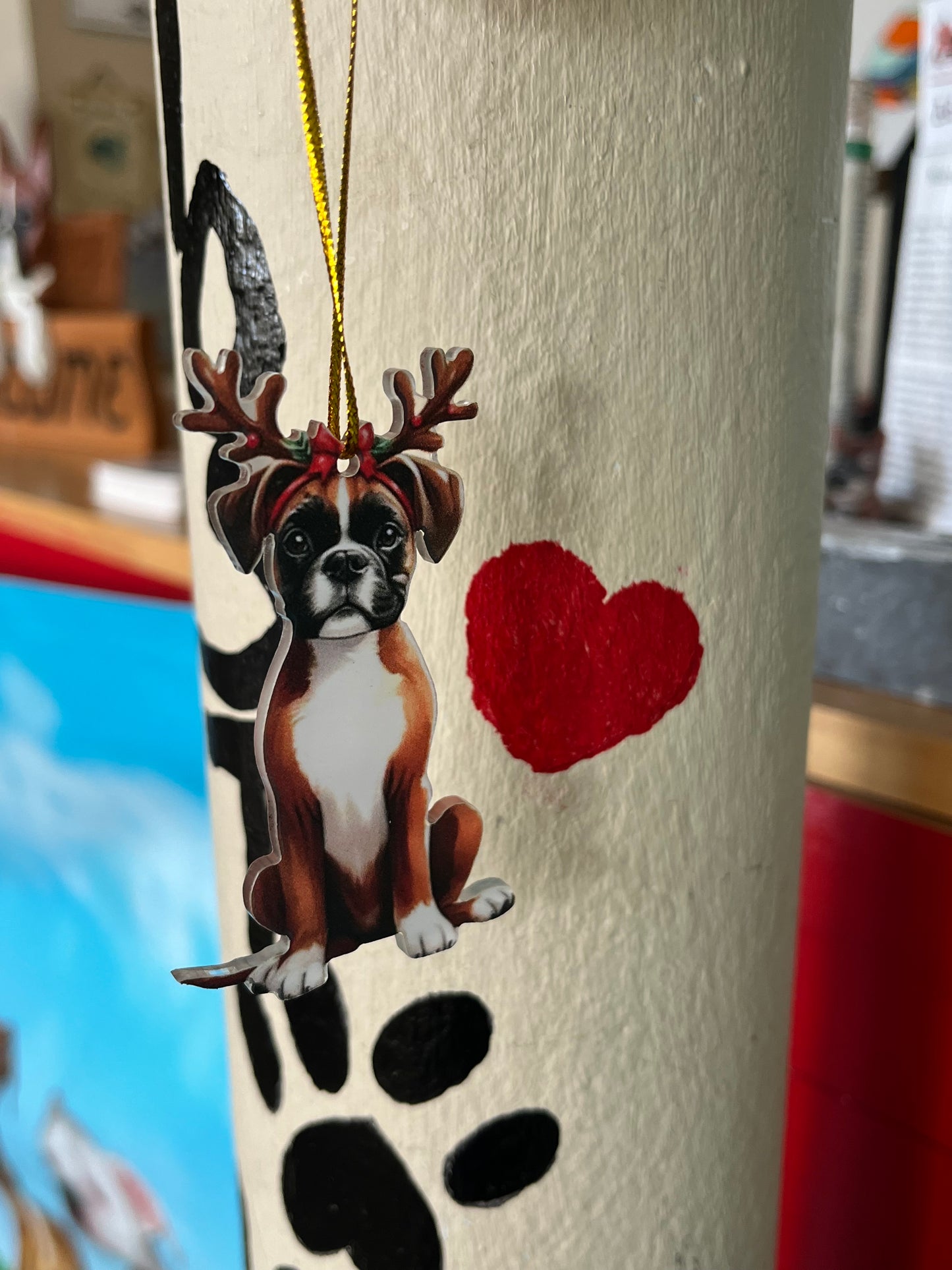 Plexiglass boxer ornament