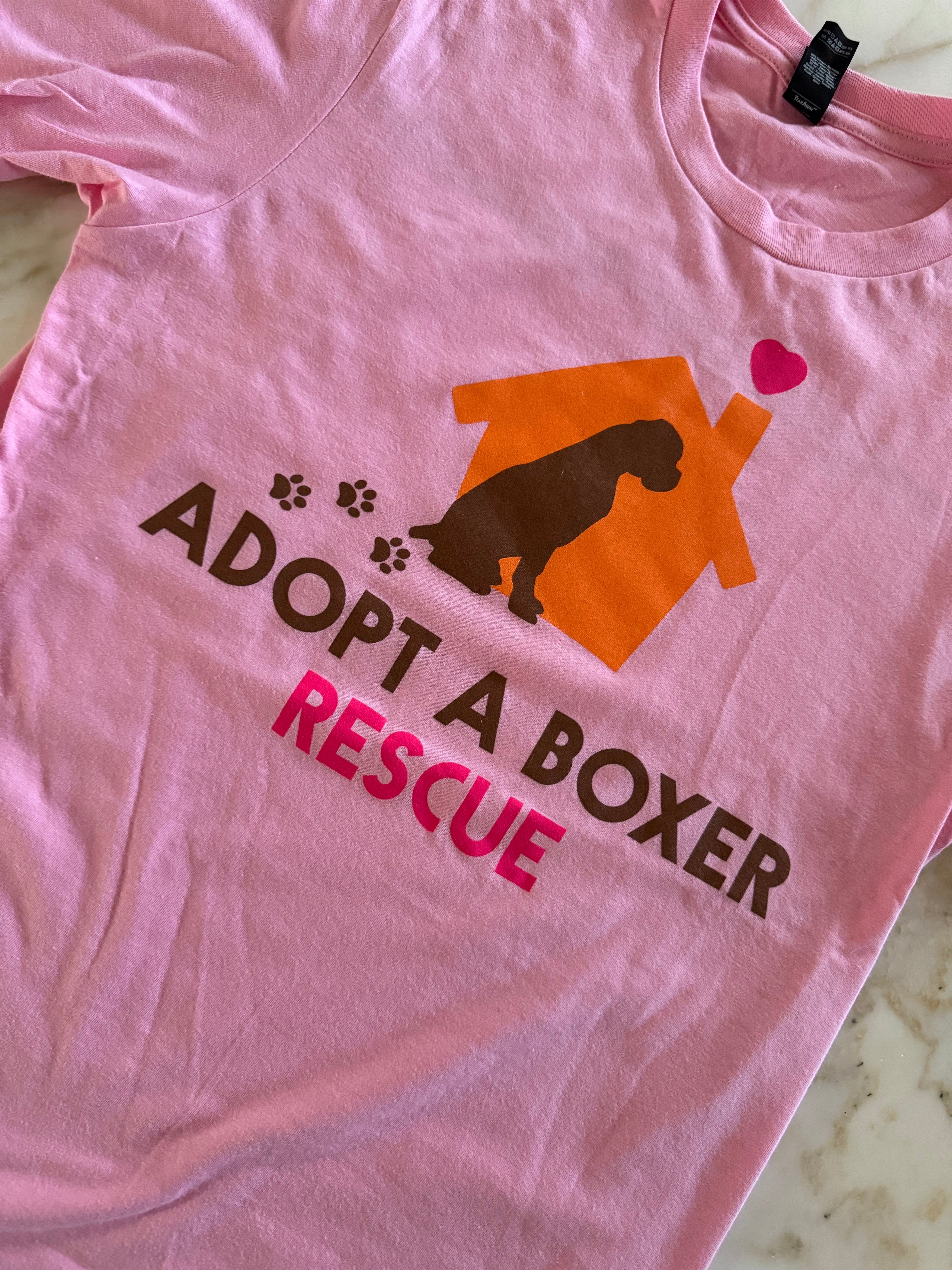Logo tee in Pink – Adopt a Boxer Rescue