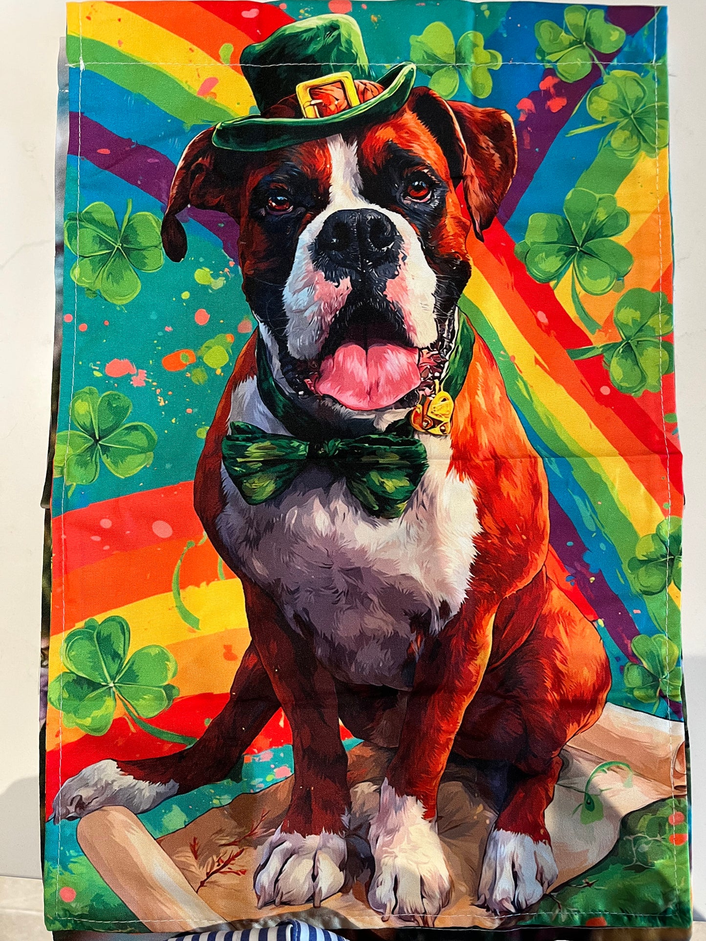 Luck of the Irish boxer flag