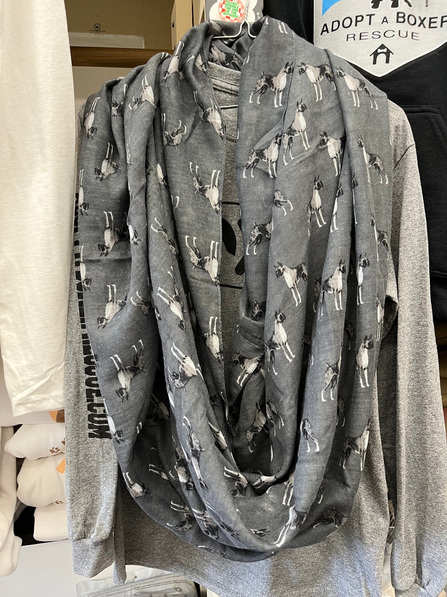 Scarf-Infinity Scarf light grey with boxers