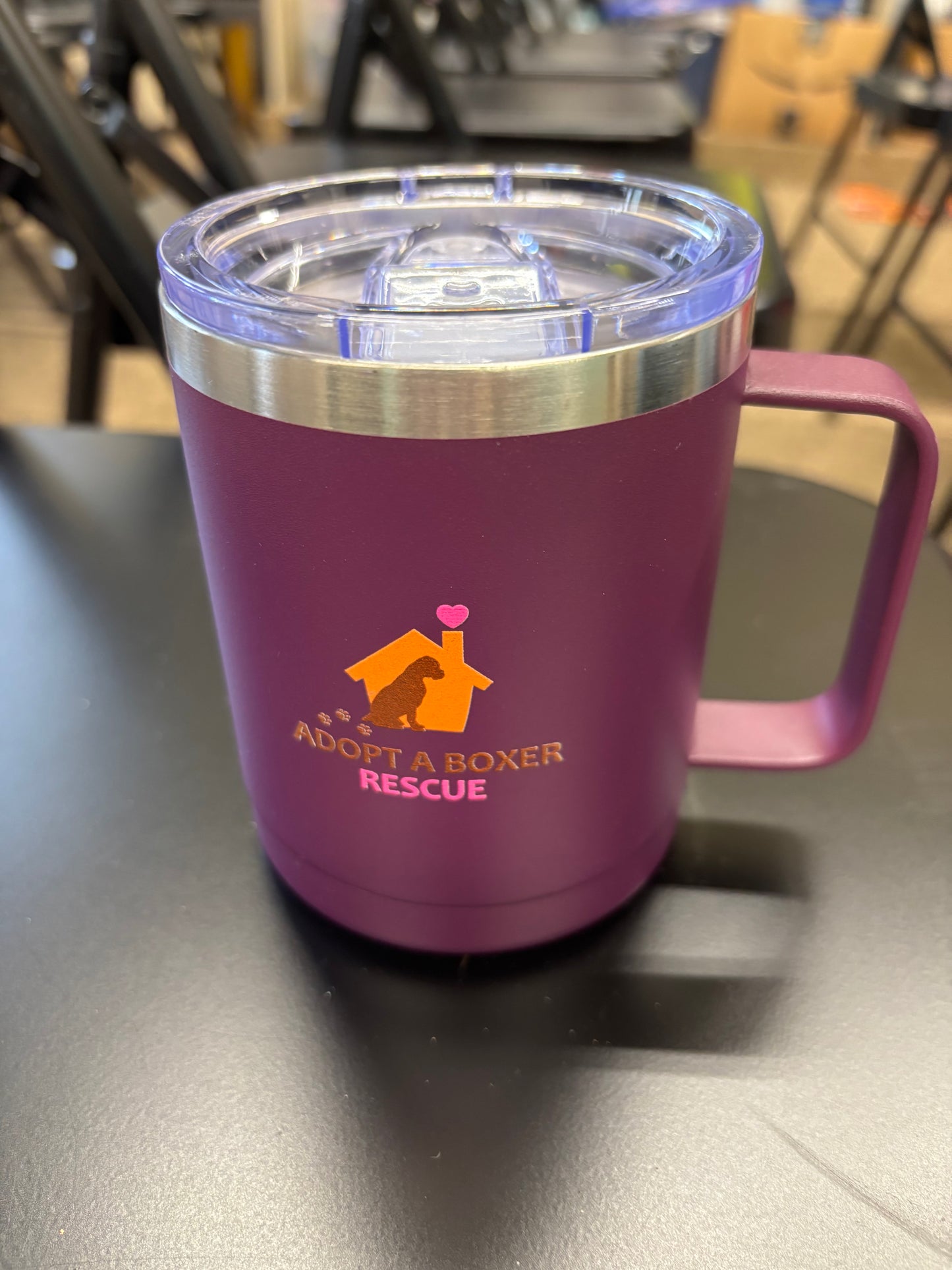 Stainless steel mug in Berry