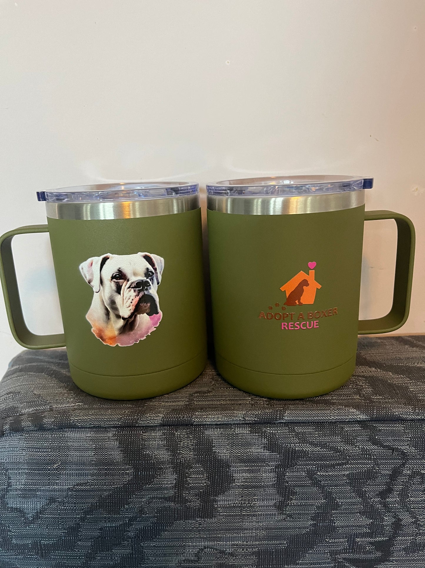 12 oz stainless steel custom boxer/AABR coffee mug