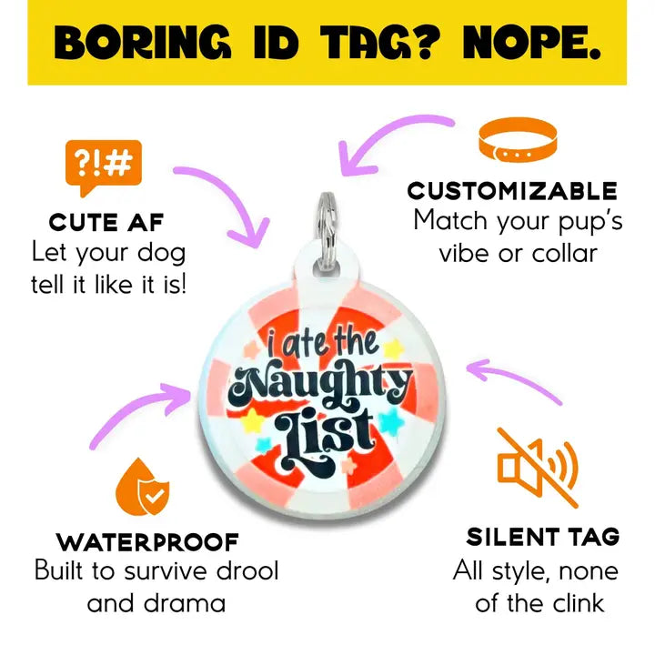 HOLIDAY COLLAR CHARM-I ATE THE NAUGHTY LIST