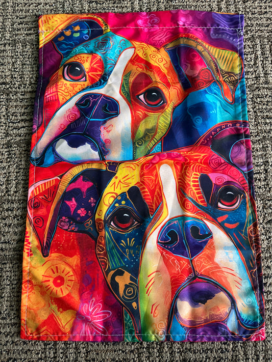 Colorful boxer flag