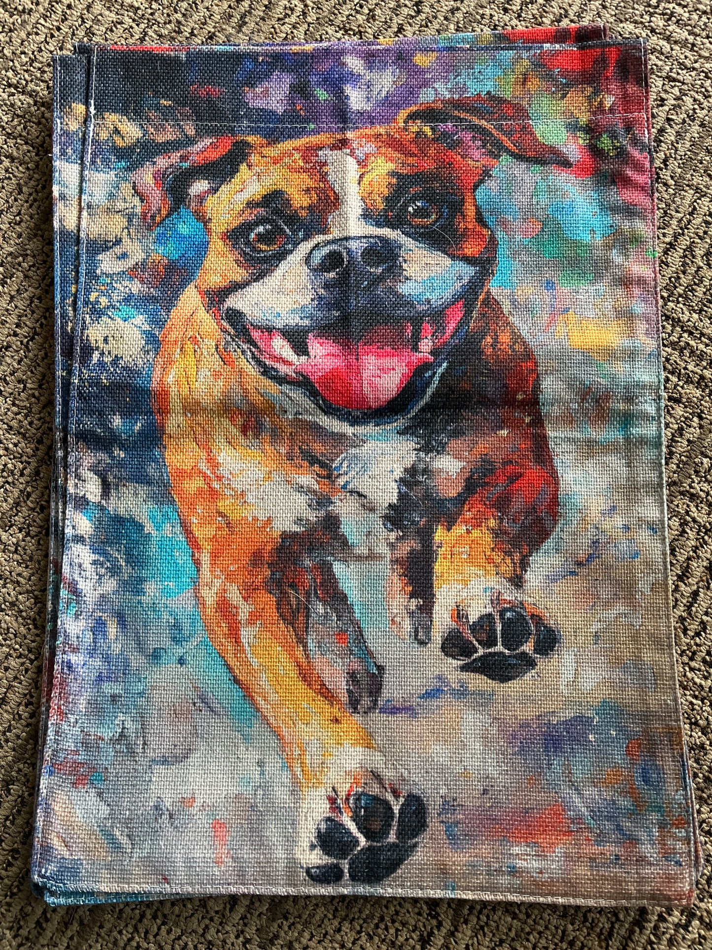 Smiling boxer flag