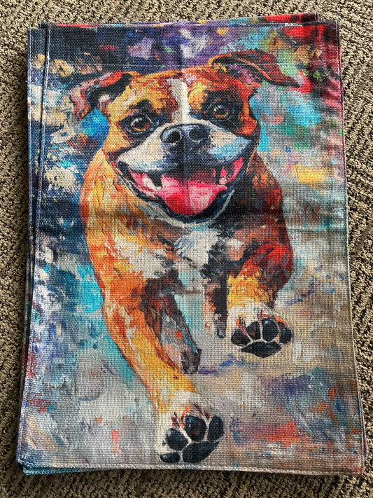 Smiling boxer flag