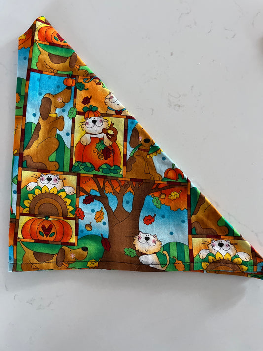 Fall pumpkin bandana