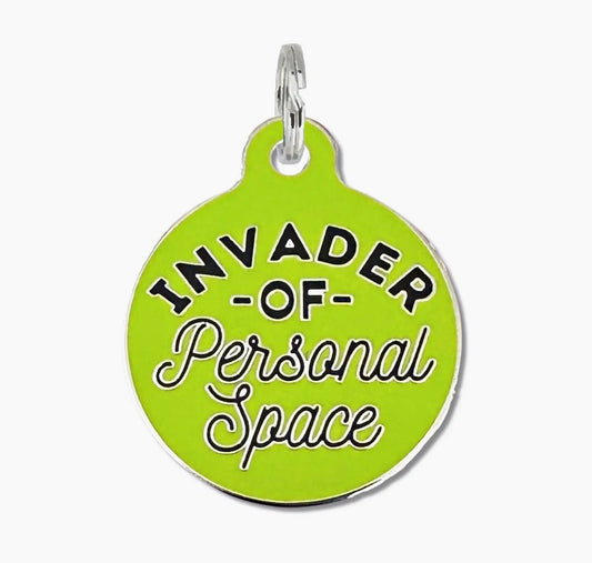 NEW ITEM INVADER OF PERSONAL SPACE Bad Dog Tag (QR coded)