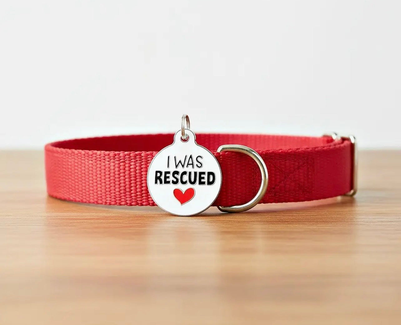 NEW ITEM I WAS RESCUED Bad Dog Tags (QR coded)