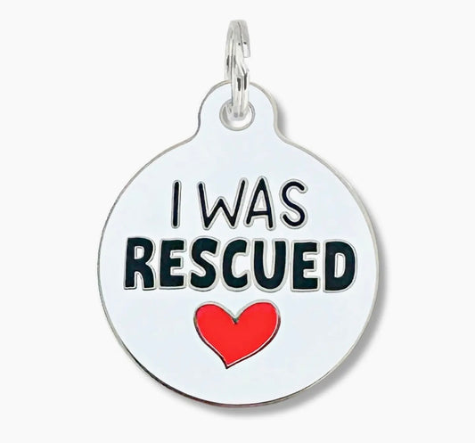 NEW ITEM I WAS RESCUED Bad Dog Tags (QR coded)